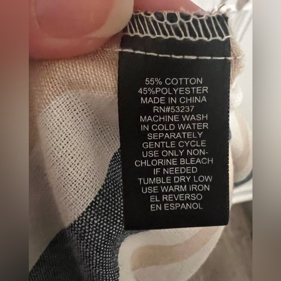 Mlle Gabrielle Lightweight Striped Button Down Shirt Dress ~ Size 3X 💙🤎 - Picture 9 of 12